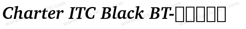 Charter ITC Black BT字体转换